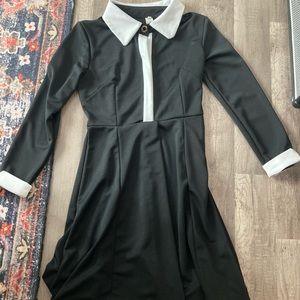 Collared black dress